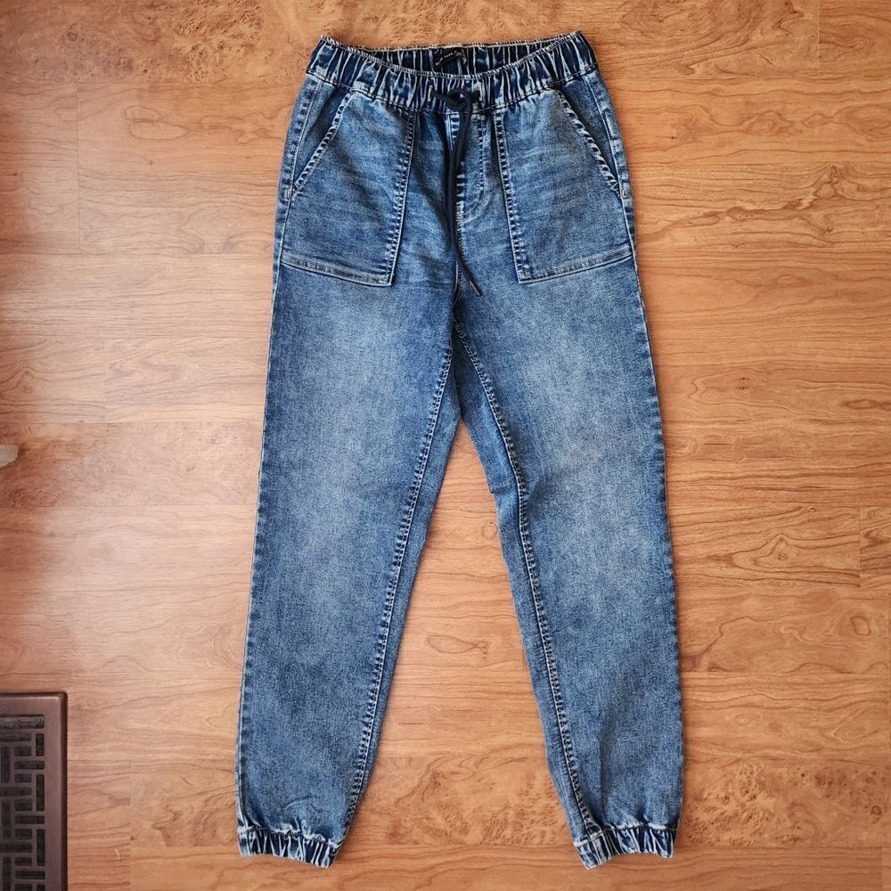 ANTHROPOLOGIE BLACK TAPE JOGGER STYLE DENIM JEANS LIGHTWEIGHT XS - NWOT